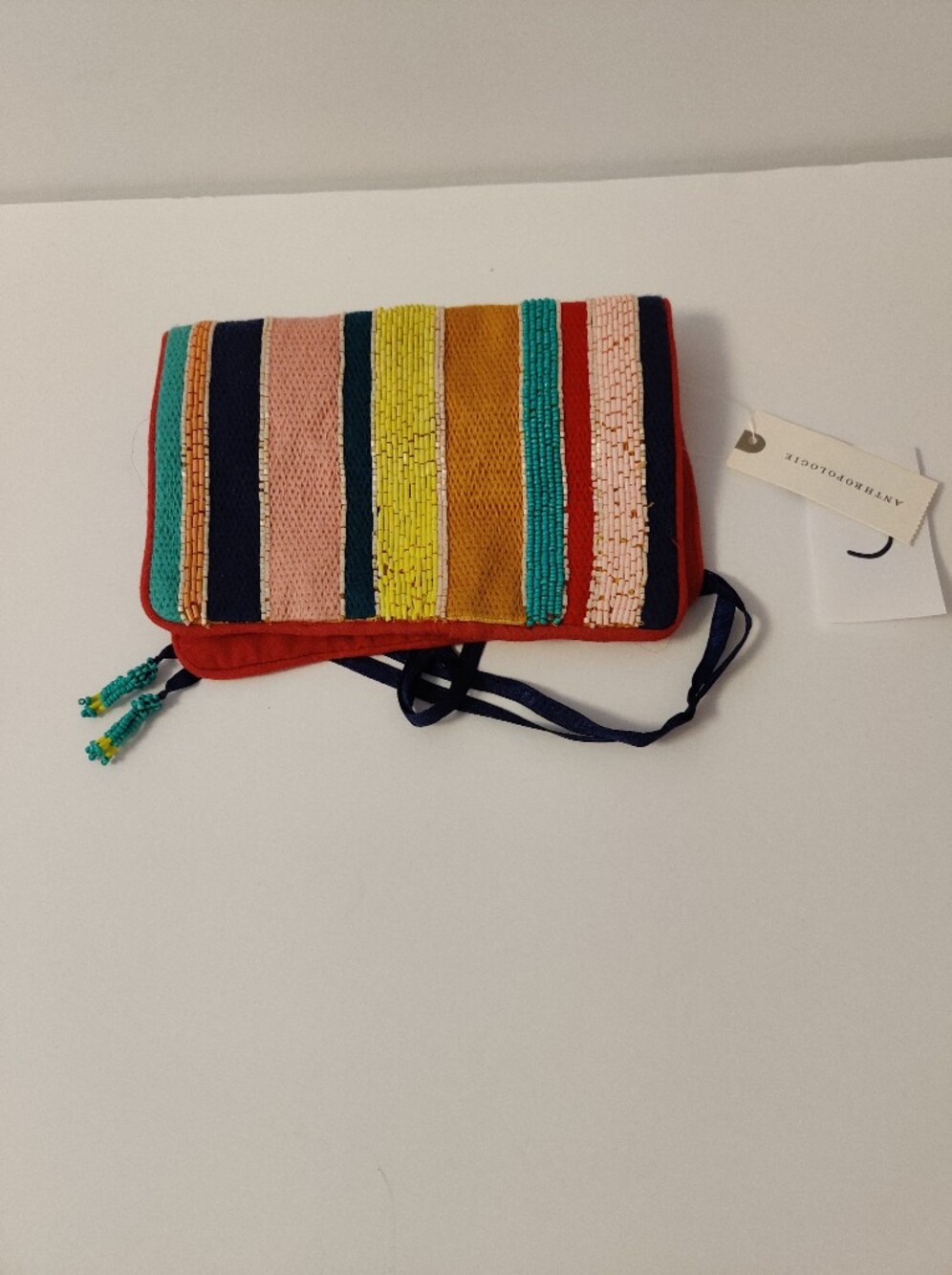 Anthropologie Multicolor Beaded Small Clutch
